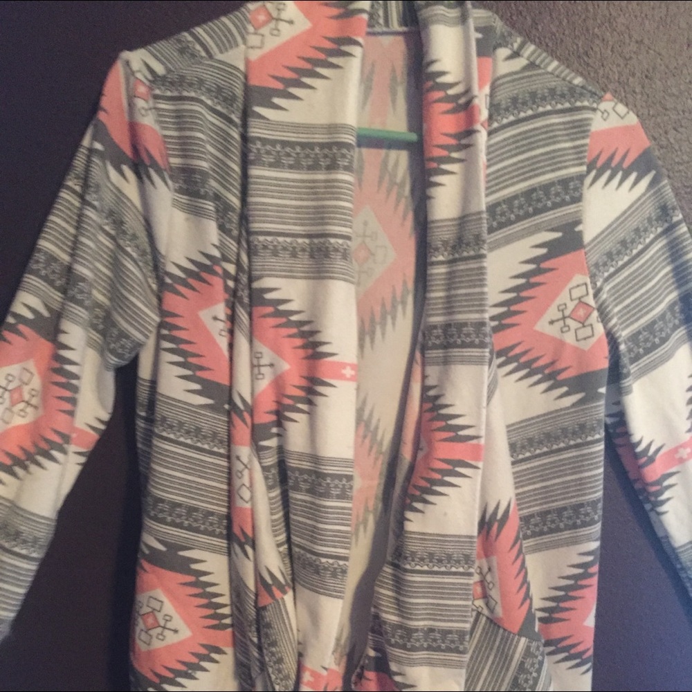 Patterned Long Sleeve Cardigan!